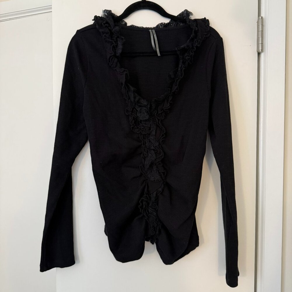 Anthropologie Ruffled Sweater